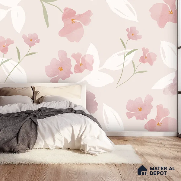 Petal Mist Vibrant Dahlia Rainbow Glow | WP 04129 B Non Woven Matte Finish Florals Style Premium Customized size Wallpaper | 150 GSM WP01MTF Paper | (MOQ = 30 Sq. Ft.)