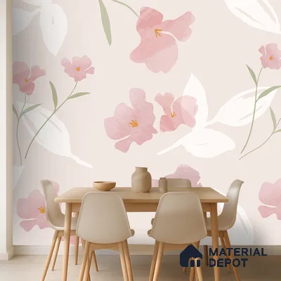 Petal Mist Vibrant Dahlia Rainbow Glow | WP 04129 B Non Woven Matte Finish Florals Style Premium Customized size Wallpaper | 150 GSM WP01MTF Paper | (MOQ = 30 Sq. Ft.)