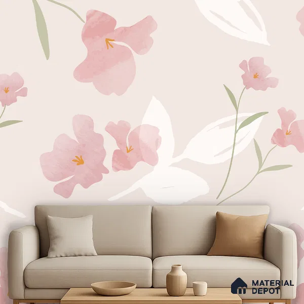 Petal Mist Vibrant Dahlia Rainbow Glow | WP 04129 B Non Woven Matte Finish Florals Style Premium Customized size Wallpaper | 150 GSM WP01MTF Paper | (MOQ = 30 Sq. Ft.)