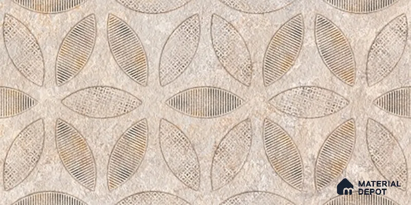 Highlighter Wall Tile TL 06548 Dixon Crema HL 02 - A / B 2 ft x 1 ft Ceramic Glossy Finish - 8 mm | Suitable for Living Room, Kitchen & Bathroom (Sample)