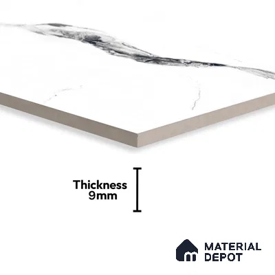 Budget Friendly Marble Floor & Wall Tile Value For Money TL 05595 Grey Belleza 4 ft x 2 ft - Vitrified Glossy Finish -9 mm | 4 Random Design | Suitable for Living Room, Bedroom & Bathroom