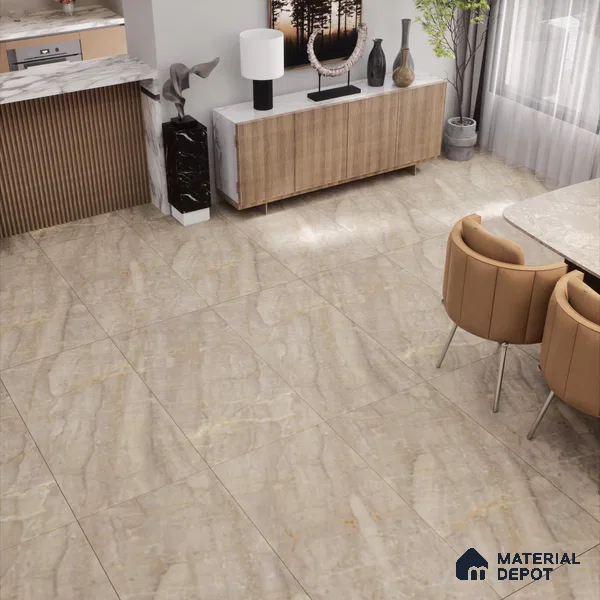 Marble Floor & Wall Tile TL 05619 B Brown Sagon 4 ft x 2 ft Matte Finish Vitrified Tile - 9 mm