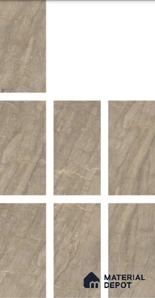 Marble Floor & Wall Tile TL 05619 B Brown Sagon 4 ft x 2 ft Matte Finish Vitrified Tile - 9 mm