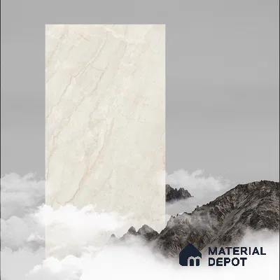 Marble Floor & Wall Tile TL 05619 Bianco Sagon 4 ft x 2 ft Matte Finish Vitrified Tile - 9 mm