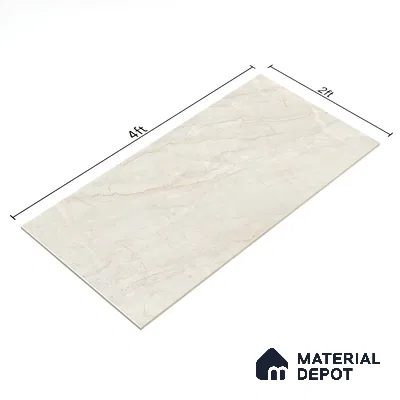 Marble Floor & Wall Tile TL 05619 Bianco Sagon 4 ft x 2 ft Matte Finish Vitrified Tile - 9 mm