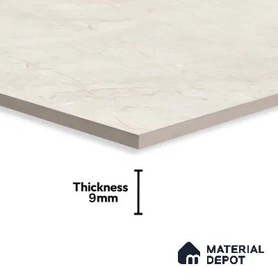 Marble Floor & Wall Tile TL 05619 Bianco Sagon 4 ft x 2 ft Matte Finish Vitrified Tile - 9 mm