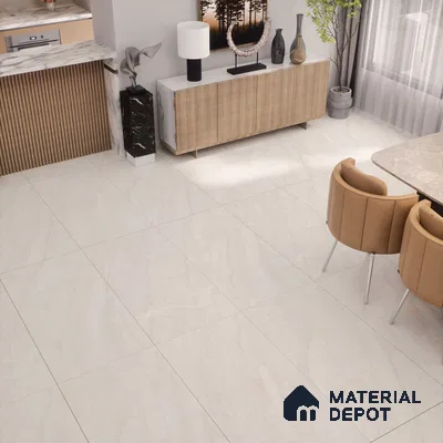 Marble Floor & Wall Tile TL 05619 Bianco Sagon 4 ft x 2 ft Matte Finish Vitrified Tile - 9 mm
