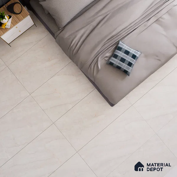 Marble Floor & Wall Tile TL 05619 Bianco Sagon 4 ft x 2 ft Matte Finish Vitrified Tile - 9 mm