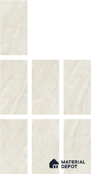 Marble Floor & Wall Tile TL 05619 Bianco Sagon 4 ft x 2 ft Matte Finish Vitrified Tile - 9 mm