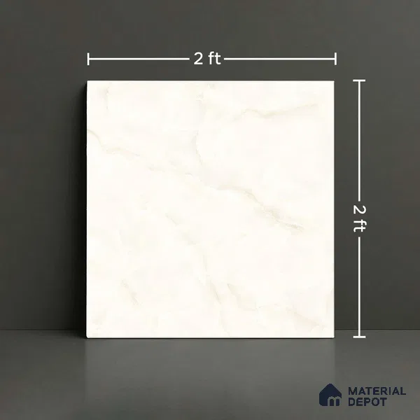 TL 02930 Bisque Cream 2 ft x 2 ft Glossy Finish Vitrified Floor & Wall Tile - 9.5 mm