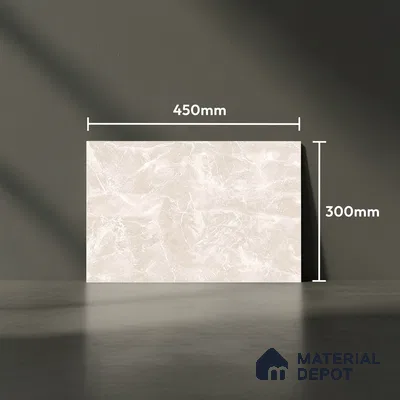 TL 01910 C Marble White Dark 18 x 12 inch Glossy Finish Ceramic Wall Tile - 6 mm