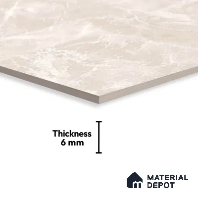 TL 01910 C Marble White Dark 18 x 12 inch Glossy Finish Ceramic Wall Tile - 6 mm