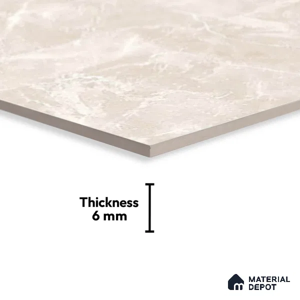 TL 01910 C Marble White Dark 18 x 12 inch Glossy Finish Ceramic Wall Tile - 6 mm