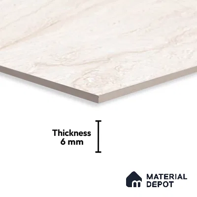 TL 01897 A Bisque Light 18 x 12 inch Glossy Finish Ceramic Wall Tile - 6 mm