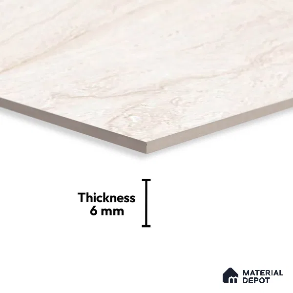 TL 01897 A Bisque Light 18 x 12 inch Glossy Finish Ceramic Wall Tile - 6 mm