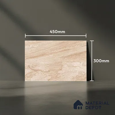 TL 01897 C Brownish Cream Dark 18 x 12 inch Glossy Finish Ceramic Wall Tile - 6 mm