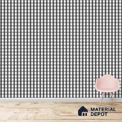 Black and White Checks Wallpaper 10 Meter x 19.68 Inches Soft Feel Paper Type Wallpaper -54 Sq. Ft. | Minimum 15% wastage during installation