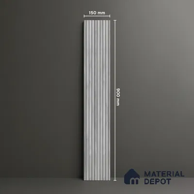 Cement Look Floor Tile TL 06578 B Ipe Out Grey 35 Inch x 6 Inch Vitrified Matte Finish - 9 mm