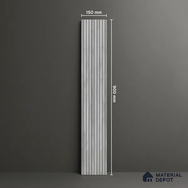 Cement Look Floor Tile TL 06578 B Ipe Out Grey 35 Inch x 6 Inch Vitrified Matte Finish - 9 mm