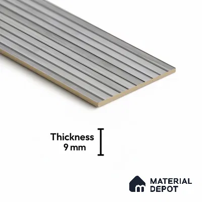 Cement Look Floor Tile TL 06578 B Ipe Out Grey 35 Inch x 6 Inch Vitrified Matte Finish - 9 mm