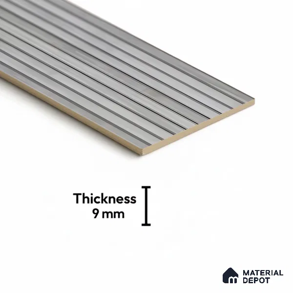 Cement Look Floor Tile TL 06578 B Ipe Out Grey 35 Inch x 6 Inch Vitrified Matte Finish - 9 mm