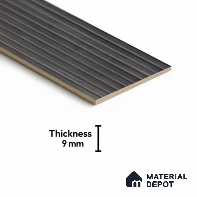 Cement Look Floor Tile TL 06578 Ipe Out Black 35 Inch x 6 Inch Vitrified Matte Finish - 9 mm (Sample)
