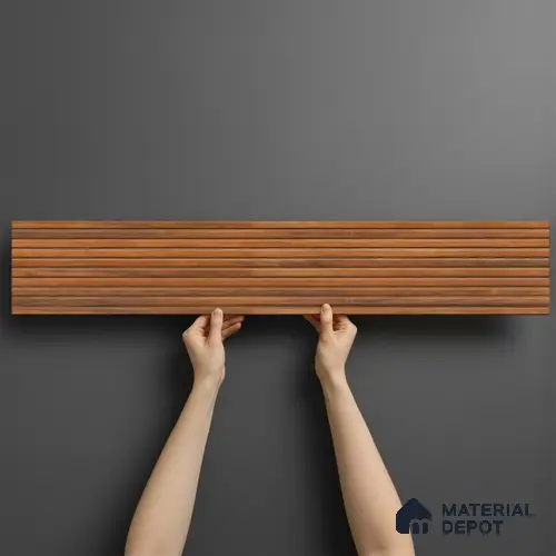 Wood Look Floor Tile TL 06578 C Ipe Out Nature 35 Inch x 6 Inch Vitrified Matte Finish - 9 mm | 2-3 mm Spacer is Mandatory