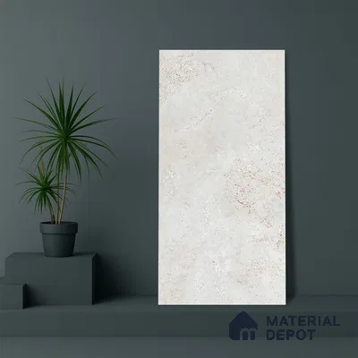 Stone Look Floor Tile TL 06647 B Briona White 4 ft x 2 ft Vitrified Matte Finish - 9 mm | (Random 4) | Suitable for Living Room, Bedroom, Bathroom, Kitchen, Office, Elevation & Dining