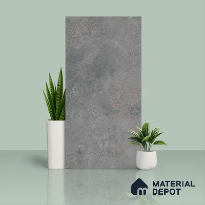 Cement Look Floor Tile TL 06647 Briona Graphite 4 ft x 2 ft Vitrified Matte Finish - 9 mm | (Random 4) | Suitable for Living Room, Bedroom, Bathroom, Kitchen, Office, Elevation & Dining (Sample)