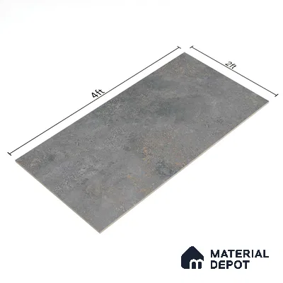Cement Look Floor Tile TL 06647 Briona Graphite 4 ft x 2 ft Vitrified Matte Finish - 9 mm | (Random 4) | Suitable for Living Room, Bedroom, Bathroom, Kitchen, Office, Elevation & Dining (Sample)