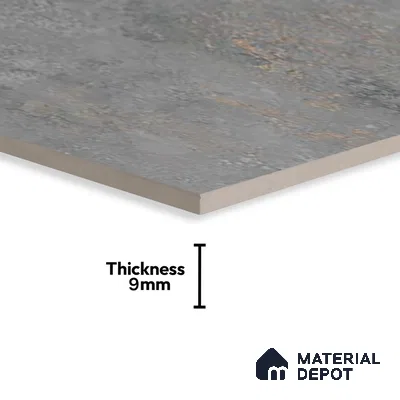 Cement Look Floor Tile TL 06647 Briona Graphite 4 ft x 2 ft Vitrified Matte Finish - 9 mm | (Random 4) | Suitable for Living Room, Bedroom, Bathroom, Kitchen, Office, Elevation & Dining (Sample)