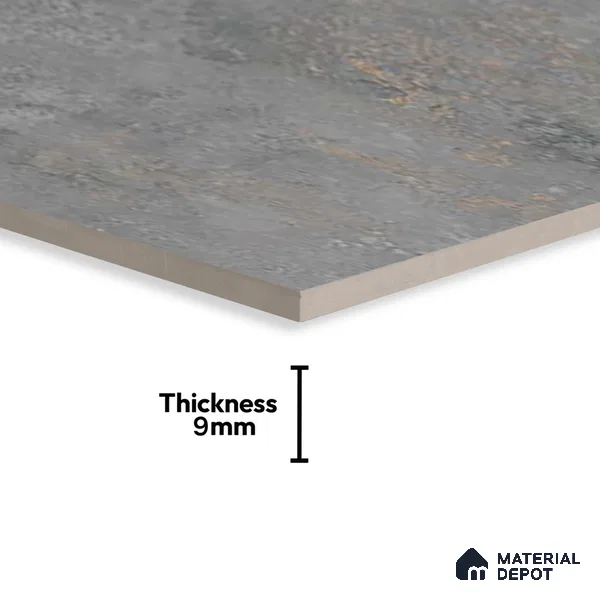 Cement Look Floor Tile TL 06647 Briona Graphite 4 ft x 2 ft Vitrified Matte Finish - 9 mm | (Random 4) | Suitable for Living Room, Bedroom, Bathroom, Kitchen, Office, Elevation & Dining (Sample)
