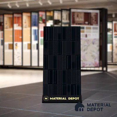 TL 00703 Black Charcoal Matte Finish 4 ft x 2 ft Full Body Vitrified Tile - 9 mm (Sample)