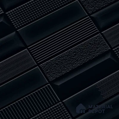 TL 00703 Black Charcoal Matte Finish 4 ft x 2 ft Full Body Vitrified Tile - 9 mm (Sample)