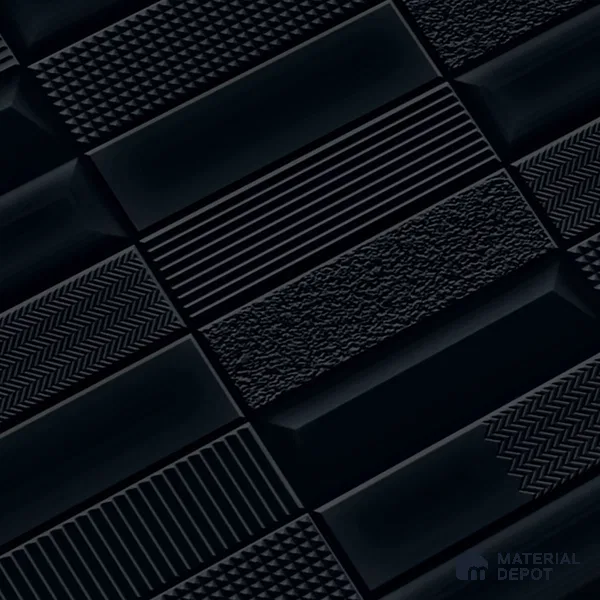 TL 00703 Black Charcoal Matte Finish 4 ft x 2 ft Full Body Vitrified Tile - 9 mm (Sample)