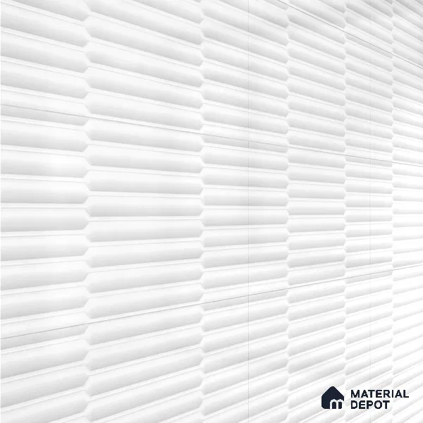 Faux Subway Wall Tile TL 06508 B White 1808 24 inch x 12 inch Ceramic Glossy Finish - 8 mm | Suitable for Accent / Feature Walls, Bathroom, Kitchen Wall & Backsplashes | Please Expect a Slight Variation of Pattern
