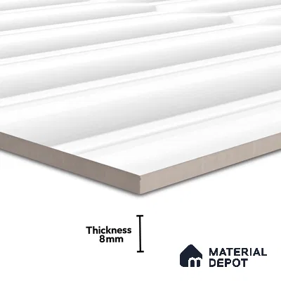 Faux Subway Wall Tile TL 06508 B  White 1808 24 inch x 12 inch Ceramic Glossy Finish - 8 mm | Suitable for Accent / Feature Walls, Bathroom, Kitchen Wall & Backsplashes | Please Expect a Slight Variation of Pattern