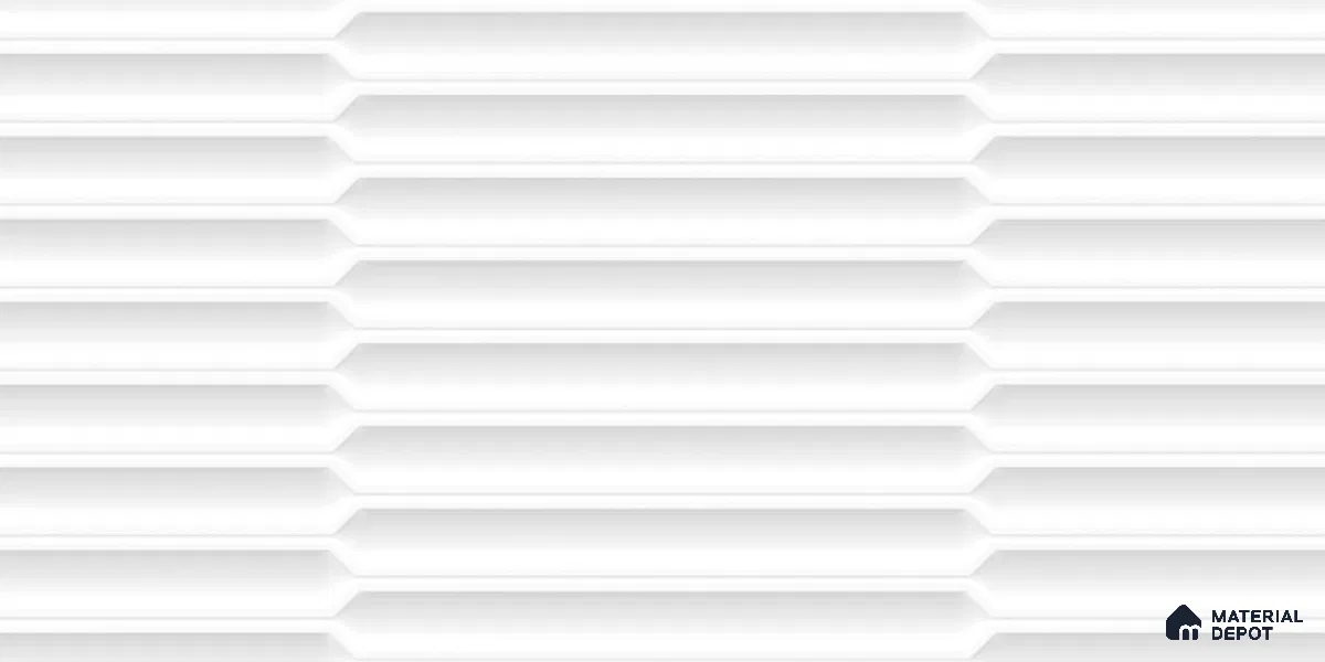 Faux Subway Wall Tile TL 06508 B White 1808 24 inch x 12 inch Ceramic Glossy Finish - 8 mm | Suitable for Accent / Feature Walls, Bathroom, Kitchen Wall & Backsplashes | Please Expect a Slight Variation of Pattern