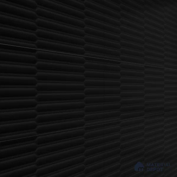 Faux Subway Wall Tile TL 06508  Black 1808 24 inch x 12 inch Ceramic Glossy Finish - 8 mm | Suitable for Accent / Feature Walls, Bathroom, Kitchen Wall & Backsplashes | Please Expect a Slight Variation of Pattern (Sample)