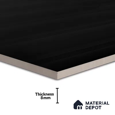 Faux Subway Wall Tile TL 06508  Black 1808 24 inch x 12 inch Ceramic Glossy Finish - 8 mm | Suitable for Accent / Feature Walls, Bathroom, Kitchen Wall & Backsplashes | Please Expect a Slight Variation of Pattern (Sample)