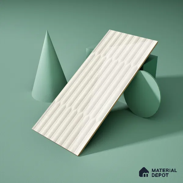 Faux Subway Wall Tile TL 06508 C  SR GL 8072 24 inch x 12 inch Ceramic Glossy Finish - 8 mm | Suitable for Accent / Feature Walls, Bathroom, Kitchen Wall & Backsplashes | Please Expect a Slight Variation of Pattern (Sample)