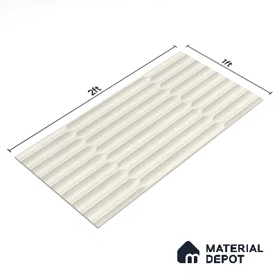 Faux Subway Wall Tile TL 06508 C  SR GL 8072 24 inch x 12 inch Ceramic Glossy Finish - 8 mm | Suitable for Accent / Feature Walls, Bathroom, Kitchen Wall & Backsplashes | Please Expect a Slight Variation of Pattern (Sample)