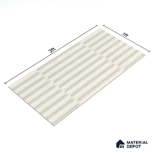 Faux Subway Wall Tile TL 06508 C  SR GL 8072 24 inch x 12 inch Ceramic Glossy Finish - 8 mm | Suitable for Accent / Feature Walls, Bathroom, Kitchen Wall & Backsplashes | Please Expect a Slight Variation of Pattern (Sample)