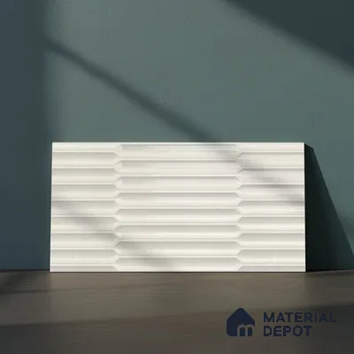 Faux Subway Wall Tile TL 06508 C  SR GL 8072 24 inch x 12 inch Ceramic Glossy Finish - 8 mm | Suitable for Accent / Feature Walls, Bathroom, Kitchen Wall & Backsplashes | Please Expect a Slight Variation of Pattern (Sample)