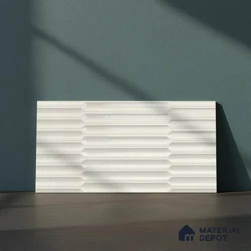 Faux Subway Wall Tile TL 06508 C  SR GL 8072 24 inch x 12 inch Ceramic Glossy Finish - 8 mm | Suitable for Accent / Feature Walls, Bathroom, Kitchen Wall & Backsplashes | Please Expect a Slight Variation of Pattern