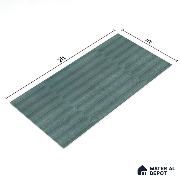 Faux Subway Wall Tile TL 06508 D  SR GL 8073 24 inch x 12 inch Ceramic Glossy Finish - 8 mm | Suitable for Accent / Feature Walls, Bathroom, Kitchen Wall & Backsplashes | Please Expect a Slight Variation of Pattern