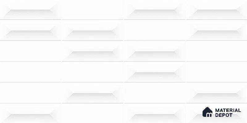 Faux Subway Wall Tile TL 06507 B  White 1599 24 inch x 12 inch Ceramic Glossy Finish - 8 mm | Suitable for Accent / Feature Walls, Bathroom, Kitchen Wall & Backsplashes | Please Expect a Slight Variation of Pattern