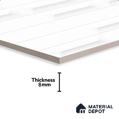 Faux Subway Wall Tile TL 06507 B  White 1599 24 inch x 12 inch Ceramic Glossy Finish - 8 mm | Suitable for Accent / Feature Walls, Bathroom, Kitchen Wall & Backsplashes | Please Expect a Slight Variation of Pattern