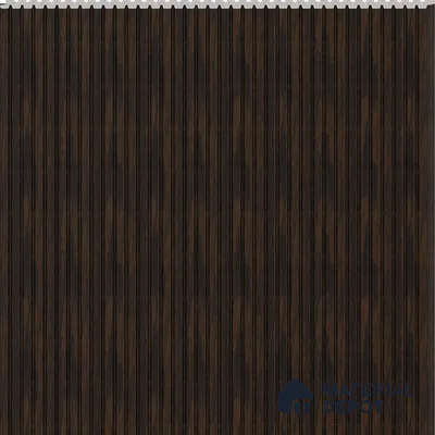Dark Walnut Wooden Louver PN 02734 D 8 ft x 12 inch Charcoal Panel - 6 mm | Suitable for Feature Wall, TV Unit & Living Room | Width is Subjected to 5% Variation