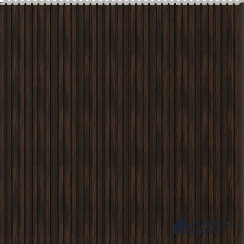 Dark Walnut Wooden Louver PN 02734 D 8 ft x 12 inch Charcoal Panel - 6 mm | Suitable for Feature Wall, TV Unit & Living Room | Width is Subjected to 5% Variation